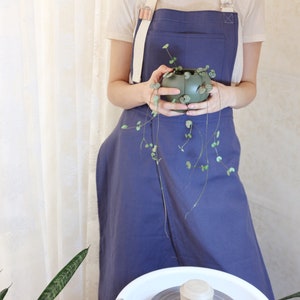 waterproof apron with cotton belt, pottery apron, washable fabric, adjustable belt and neck strap, high quality apron.