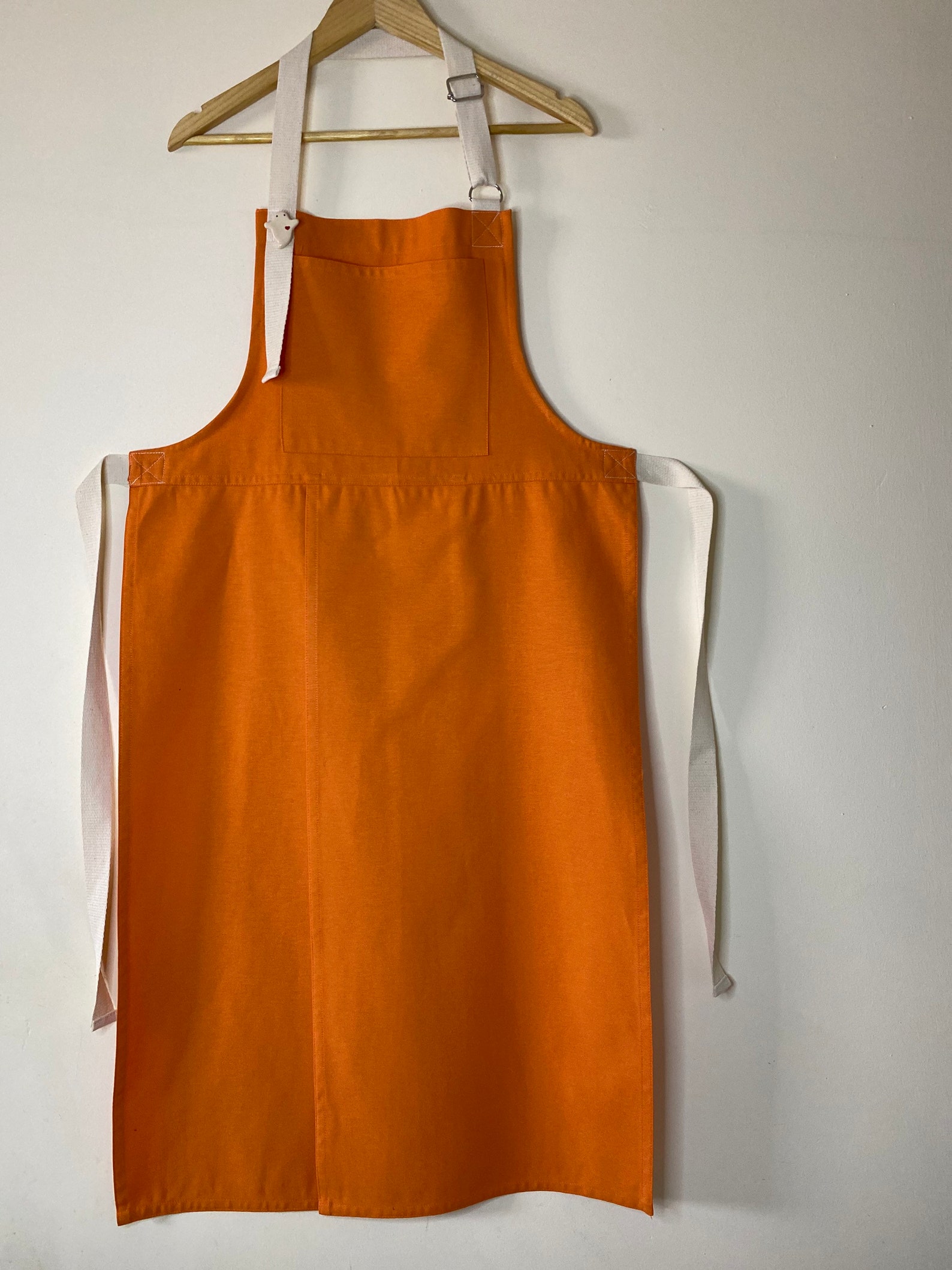 Orange Color Apron Pottery Apron Split Leg Claypron With Etsy