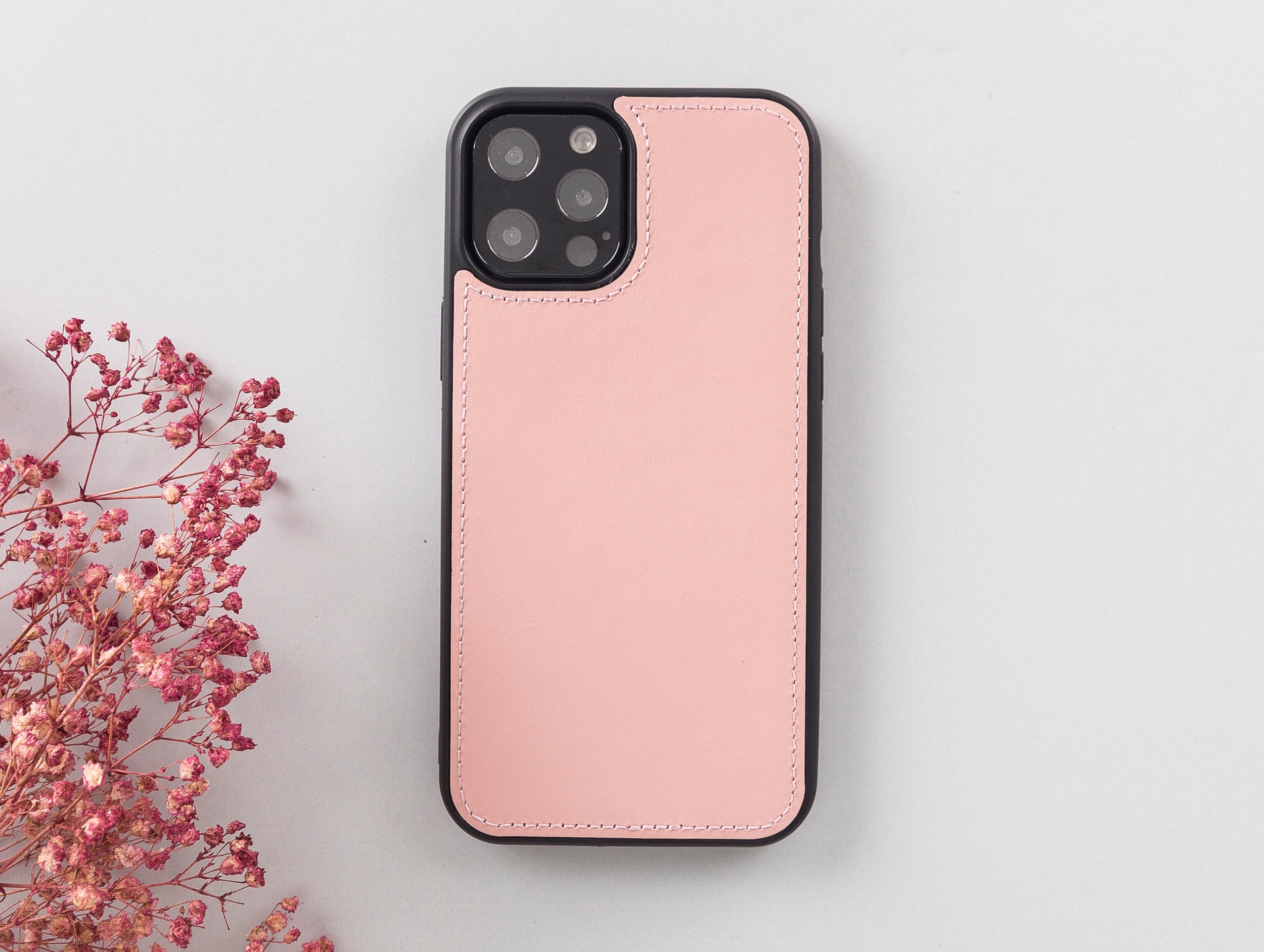 Pink Iphone 14 Pro Max Leather Wallet Case Personalized New Etsy