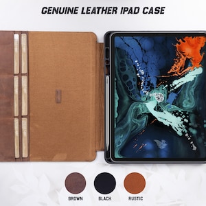 iPad 10th Gen Case Leather, iPad Air iPad Pro 13 Case, iPad Pro 11 Case, iPad Mini, iPad Pro 12.9, Pro 10.9, 10.5 10.2,Padfolio Cover Sleeve