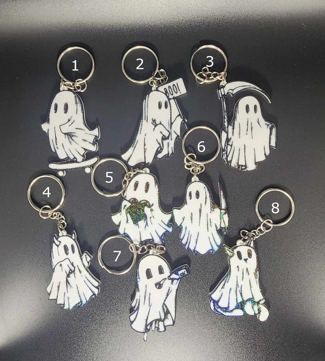 Ghost Keychains - Etsy