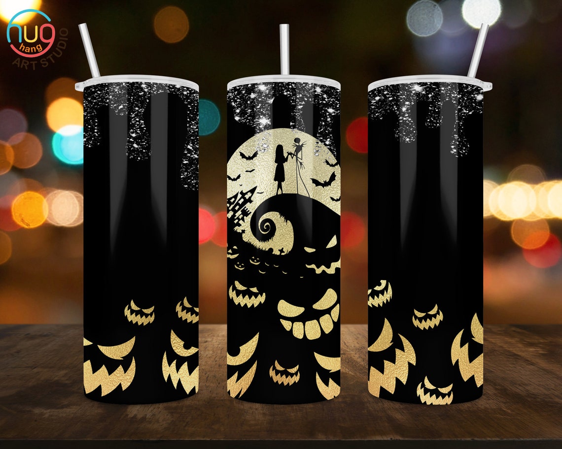 Halloween Tumbler 20 oz Skinny Horror 20oz Skinny Straight Etsy