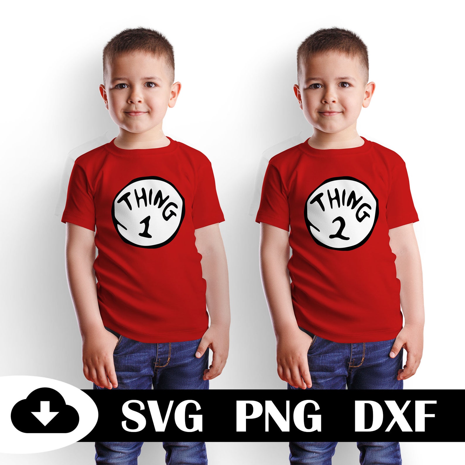 Thing 1 thing 2 thing 3 thing 4 svgdr seuss personalized etsy