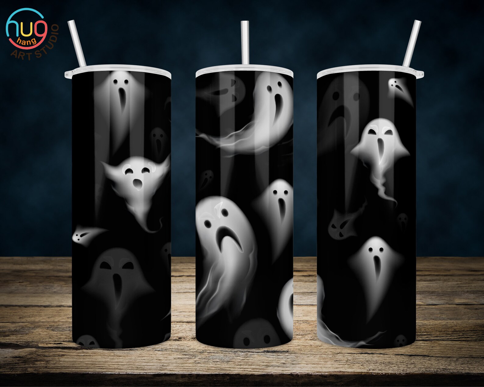 Halloween Ghost Tumbler 20 oz Skinny Tumbler Sublimation Etsy