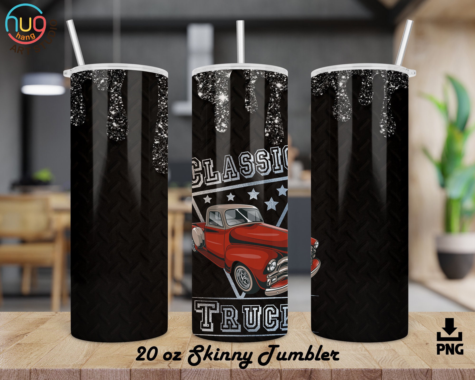 Classic Truck Tumbler 20 oz Skinny Tumbler Sublimation Etsy
