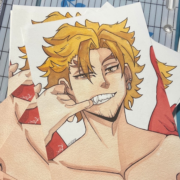 Shirtless Hawks Print ft. His Canines