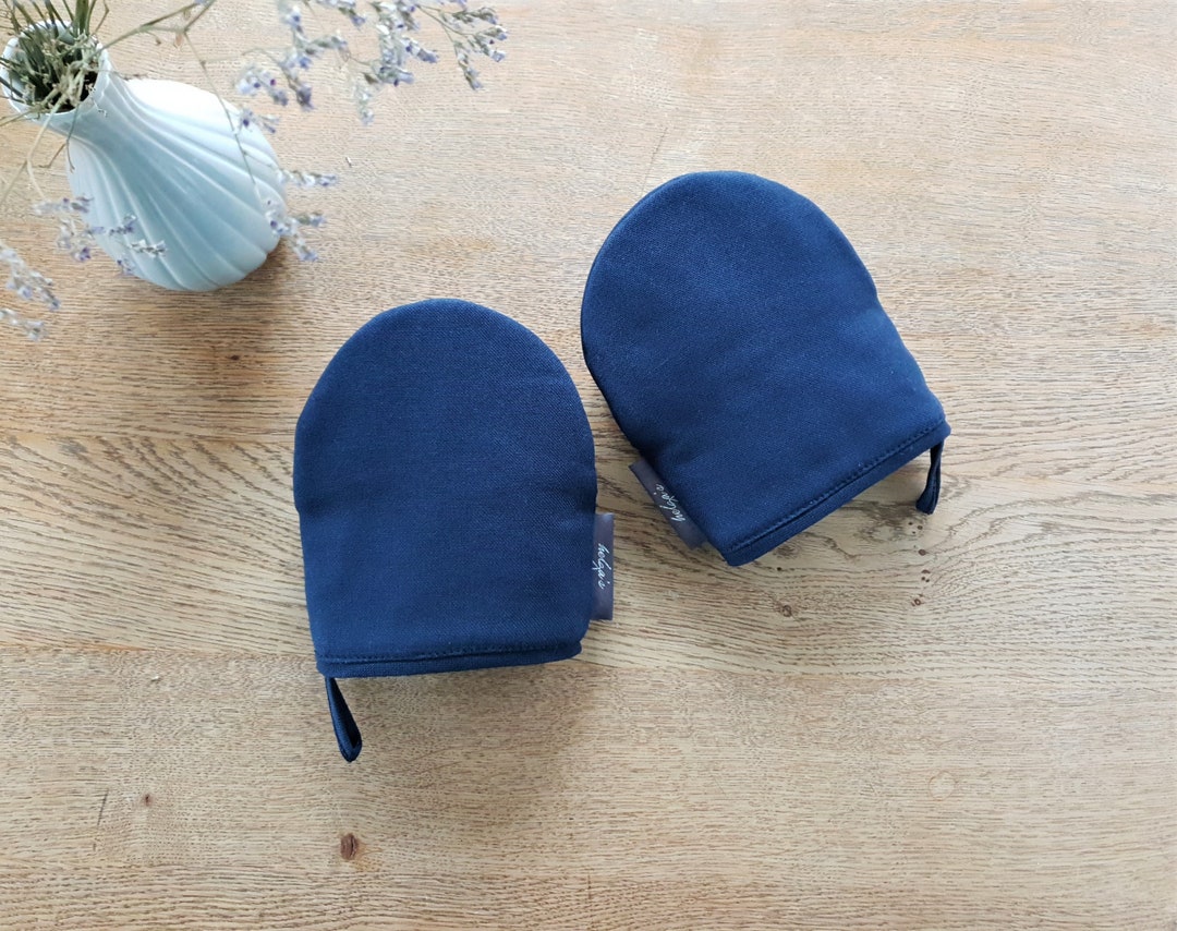Top-spring Ofenhandschuhe Kurz – Mit Silikon-Griff, Hitzebeständig Bis 260°C | 1 Paar, Blau