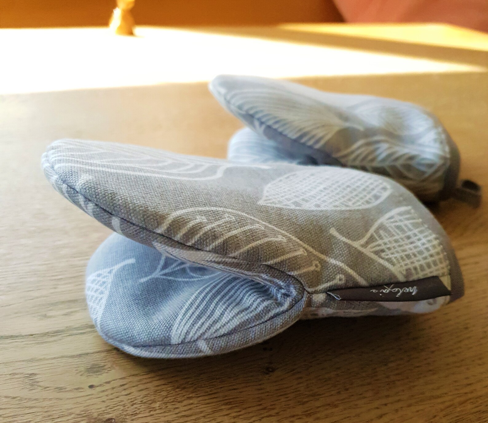 Mini-Ofenhandschuhe Aus Baumwolle – 2 Stück, Grau, Hitzebeständig & Rutschfest