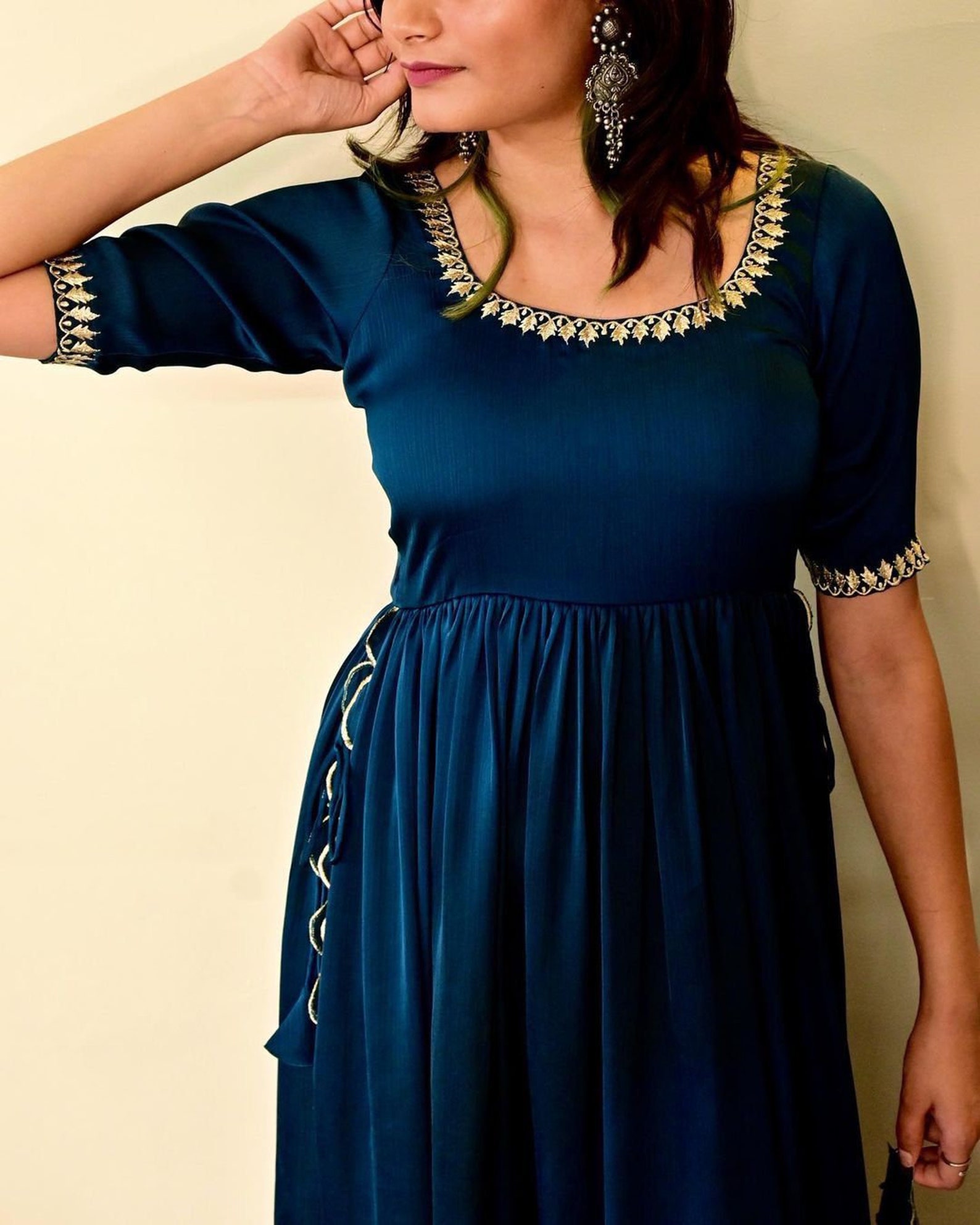 Beautiful Designer Naira Cut Suit Fully Stitched Kurta Pant Etsy