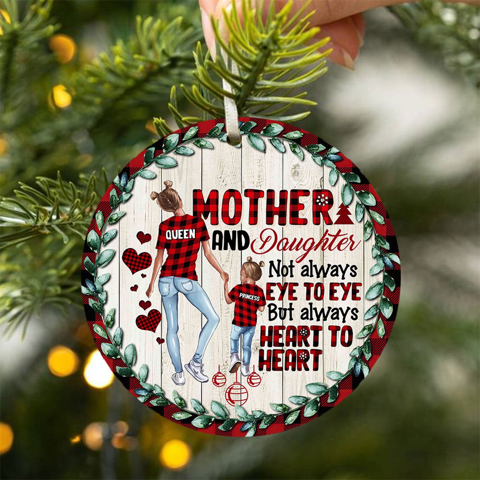 Daughter and Mother Circle Ornament 2 Christmas Ornament Etsy