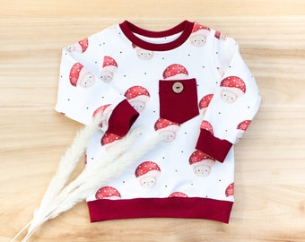 Baby sweater, toadstools, red, size 80