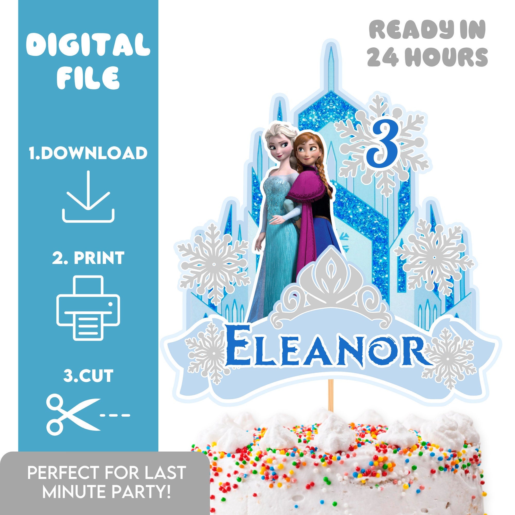 Printable FROZEN Cake Topper Frozen Party SignFrozen -  Portugal