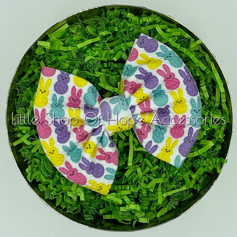 ToddlerKid Face Mask 3.5 Pinwheel Bow GirlsAdult Twist Headband 5\u201d Bow Easter Peeps