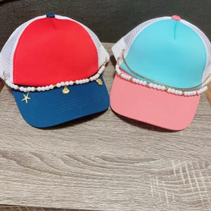 Trucker Hat Chain Charms, Trucker Hat and Chain Charms.