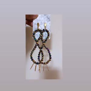 Hoop Earrings| Handmade Earrings|Sparkle Earrings|Feather Earrings|Dangle Earrings|Gift for her