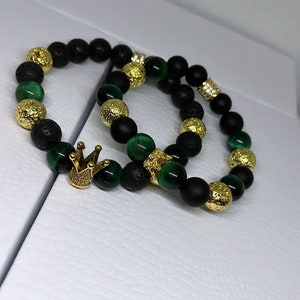 Jamaica Beaded Bracelets|Jamaica Flag Bracelets| Handmade Bracelets| Stretchy Beaded Bracelets| Gift for him |Gift for her