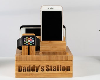Charging Station,iphone stand,iphone dock,wood Android stand,cell phone stand, iPhone Dock Station,iPhone Valet,Cell Phone Holder Organizer