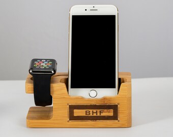 Opa Geschenk für Papa, Papa Geschenk für Opa, erste Papa Geschenk, Docking Station Männer, Männer Geschenk für ihn, Papa Geschenk für Mann, Holz Telefon Stand