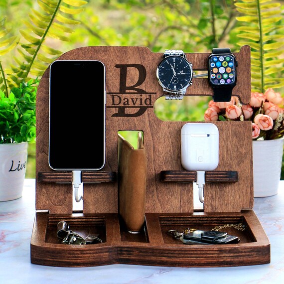 Personalized Gifts for Dad Birthday I Docking Station I Wooden