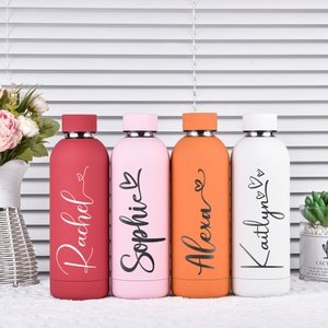 Botella aislada, botella personalizada, botella de agua, regalo personalizado, vaso personalizado, regalos de damas de honor, vaso de boda, regalo de dama de honor imagen 2