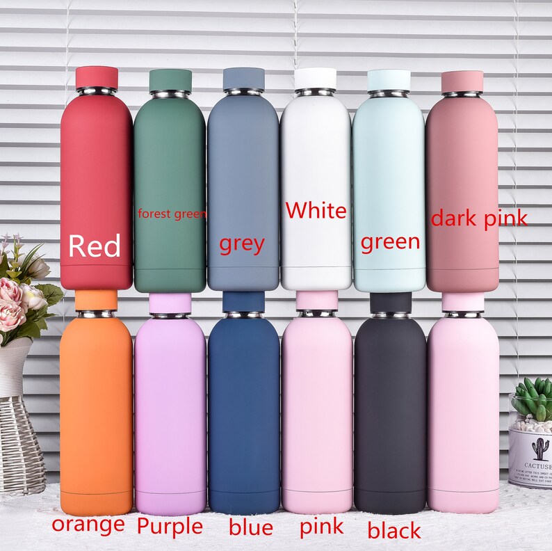 Thermosflasche, personalisierte Flasche, Wasserflasche, personalisiertes Geschenk, personalisierter Becher, Brautjungfern Geschenke, Hochzeitsbecher, Brautjungfer Geschenk Bild 9