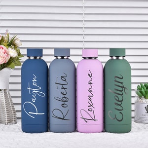 Thermosflasche, personalisierte Flasche, Wasserflasche, personalisiertes Geschenk, personalisierter Becher, Brautjungfern Geschenke, Hochzeitsbecher, Brautjungfer Geschenk Bild 4