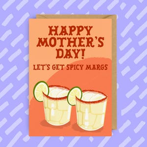 Feliz Día de la Madre / Tarjeta de felicitación para el Día de la Madre / Queer / LGBT / Tarjeta gay / Mamá genial / Margarita picante