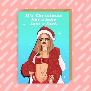 Carte de Noël Bon-Boulash Bimini | Course d'accélération de RuPaul | LGBT | homosexuel | Drag Queen | Cartes Gay | Non binaire