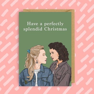 La carte de Noël lesbienne De Hantise de Bly Manor | Dani et Jamie | | queer LGBTQ+