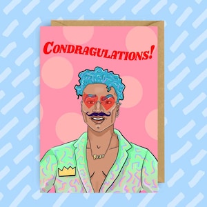 Drag King Karte | LGBT | Queer | Drag Queen | Gay Karten | Geburtstag | Pride | LGBTQ+ | Lesbische | Herzlichen Glückwunsch | Nicht binär