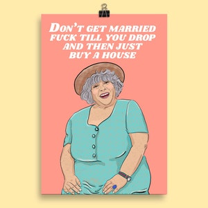 Miriam Margolyes / Stampa / Divertente / Meme / Tiktok / Biglietti gay / LGBTQ+ / Commedia / TV / Film