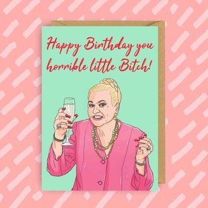 Kim Woodburn Birthday Card | LGBTQ | Funny Rude Card | Gay Queer Icon  | Yas girl | LGBT | Gay Cards