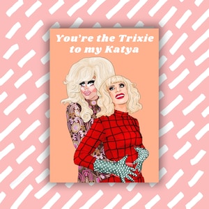 Trixie en Katya-wenskaart | LHBT | Queer | Drag Queen | Gay Cards