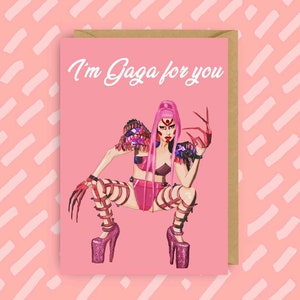 Carte d'anniversaire de Lady Gaga | Icônes pop gay | LGBT | Culture populaire | Saint-Valentin | Chromatica