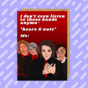 MCR Birthday card | Emo | Millennial  | Rock music | Rockstar |  Greeting card