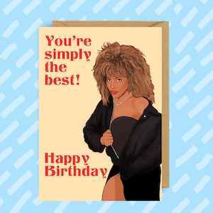Tina Turner / Cumpleaños / Ícono / Diva / Ícono Gay / LGBTQ+ / Tarjetas LGBT / Música de los 80 / Simplemente la mejor