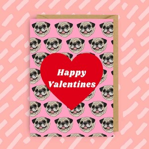 Carte mignonne de Saint-Valentin de carlin | Chiens | LGBT | Queer | Cartes gaies