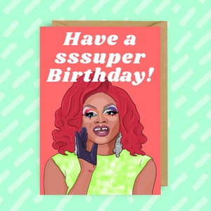 RuPaul's Drag Race Heidi N Closet verjaardagskaart | LGBTQ-, Drag Queen- en Gay-kaarten