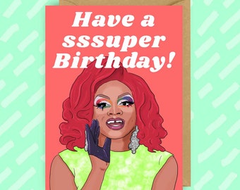 RuPaul&#39;s Drag Race Heidi N Closet Birthday Card | LGBTQ, Drag Queen and Gay cards