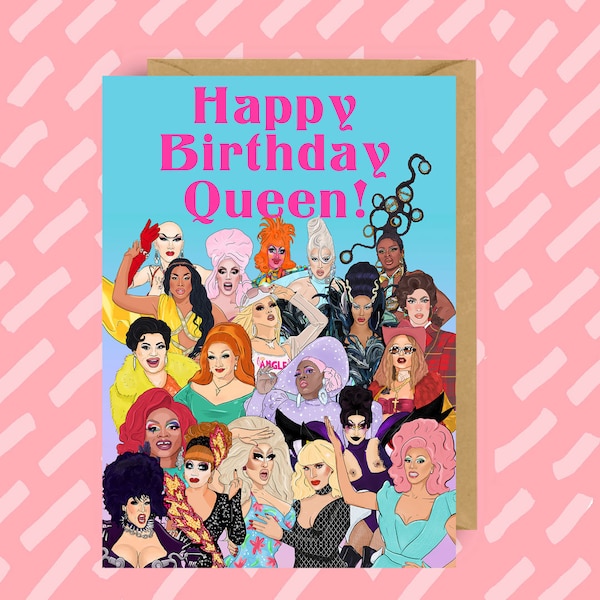 RuPaul'sDragRace Geburtstagskarte für die Frauen | LGBT | Queer | Schwule Karten | Grußkarte | Rupaul | LGBTQ+