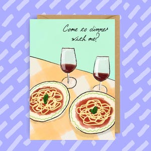 Come to dinner with me? | Valentines Card | LGBT | Queer | Gay Cards