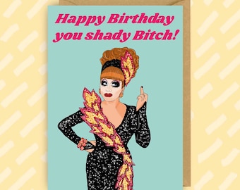 Bianca Del Rio Birthday Card | RuPaul's Drag Race | Drag Queen | LGBT | Queer | Gay Cards