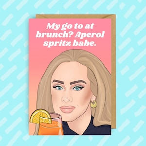 Adele geïnspireerde verjaardagskaart | Brunchen | Hun | Adèle 30 | Meme | Popster | LGBTQ