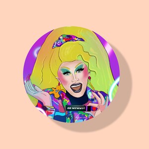 Blu Hydrangea hardwood-back coaster | LGBT | Queer | Drag Queen | RuPaul's Drag Race | Drag Race fan art