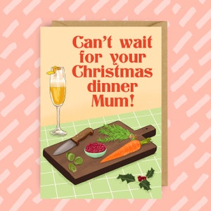 Votre dîner de Noël | Carte de Noël | Maman | Papa | Carte de dîner | Fête | Célébrer