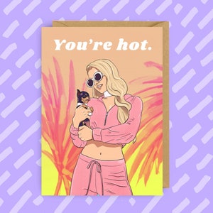 Paris "You're Hot" Card | Valentines | LGBT | Queer | Gay Cards | Gay Valentines | Anniversary