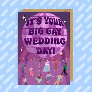 Cartão de casamento LGBTQ+ | Compromisso | Casamento gay | Casamento queer | Cartão de casamento gay