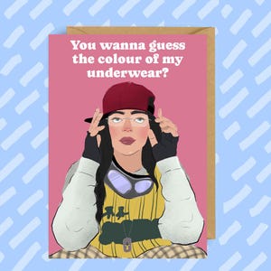 Carte d'anniversaire de Billie Eilish | Carte de Saint-Valentin | Marchandise | Pop star | Musique pop | Chihiro | Frappe-moi fort et doucement | Lesbienne | Cadeau LGBTQ+