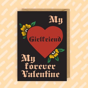 Tarjeta de San Valentín / Novia / Música alternativa emo / Tarjeta de amor gótica / San Valentín punk rock divertido / Amantes de la música / Emo mayor / Tatuaje