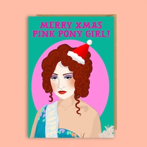 Chappell Roan Pink Pony Club | LGBTQ+ Queer Sapphic Lesbian Meme-kerstkaart | TikTok Viral Gay | Pride Celebration-cadeau | Kerstmis